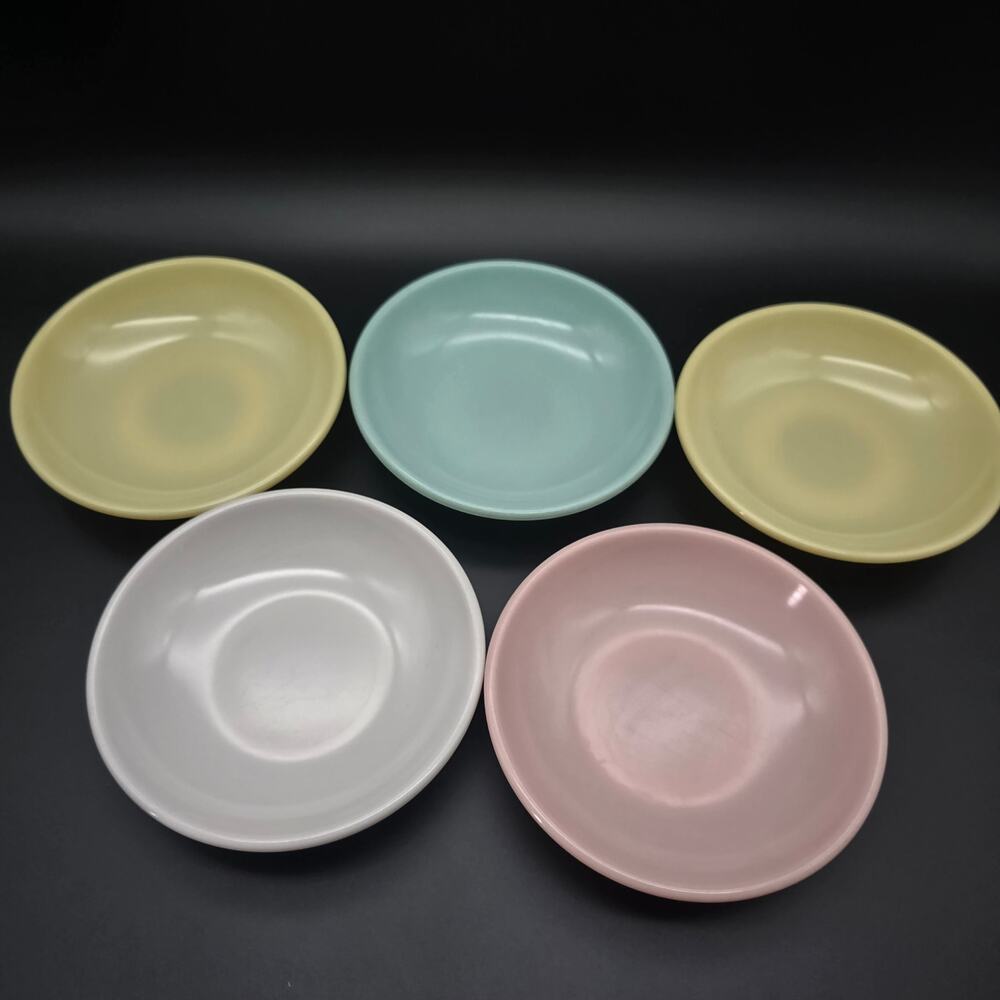 Watertown Melmac Multicolor Bowls Pastel Vintage Plastic Melamine